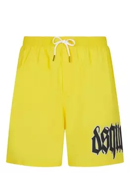 Dsquared2 плавки-шорты с логотипом, желтый