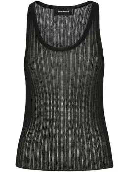 DSQUARED2 полосатая блузка, черный