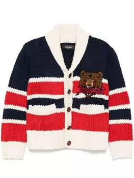 DSQUARED2 полосатый кардиган, белый