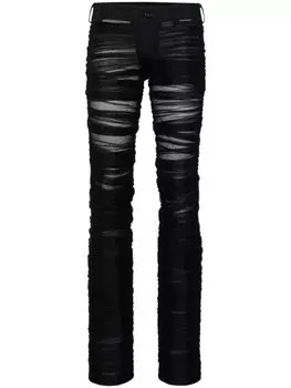DSQUARED2 полупрозрачные брюки, черный