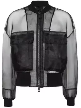 DSQUARED2 полупрозрачный бомбер, черный