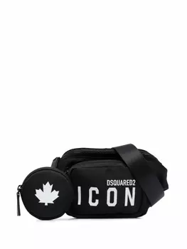 Dsquared2 поясная сумка Icon с кошельком для монет, черный
