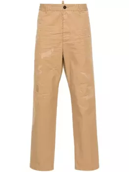 Dsquared2 прямые брюки, коричневый