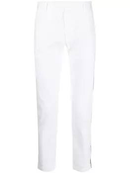 Dsquared2 прямые брюки с лампасами, белый