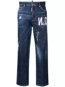Dsquared2 прямые джинсы Icon средней посадки, синий