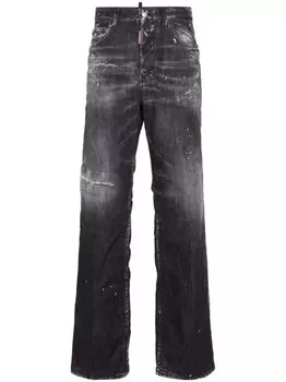 DSQUARED2 прямые джинсы с эффектом потертости, черный