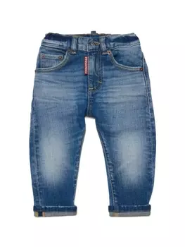 Dsquared2 прямые джинсы с эффектом потертости, синий
