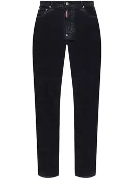 Dsquared2 прямые джинсы с логотипом, черный
