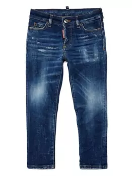 Dsquared2 прямые джинсы с логотипом, синий