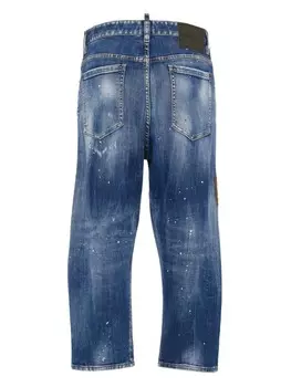 DSQUARED2 прямые джинсы с нашивкой, синий