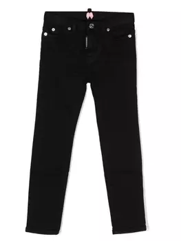 Dsquared2 прямые джинсы средней посадки, черный