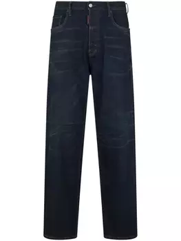 Dsquared2 прямые джинсы средней посадки, синий