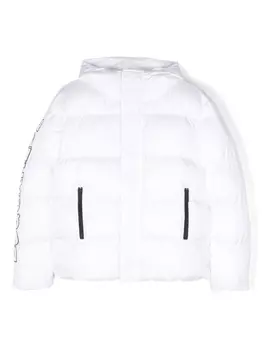 Dsquared2 пуховик с контрастной отделкой, белый