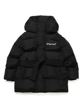 Dsquared2 пуховик с логотипом, черный