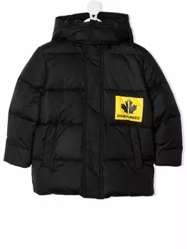 Dsquared2 пуховик с логотипом, черный