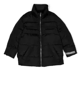 Dsquared2 пуховик с логотипом, черный