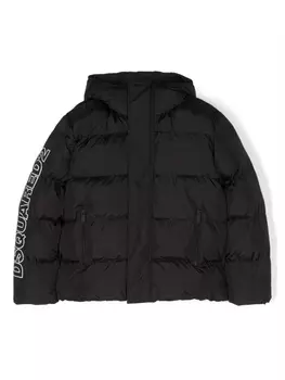 Dsquared2 пуховик с логотипом, черный