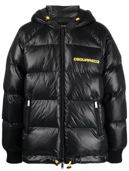 Dsquared2 пуховик с логотипом, черный