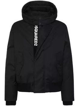 DSQUARED2 пуховик с логотипом, черный