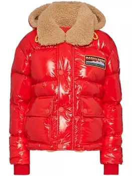 DSQUARED2 пуховик с логотипом, красный