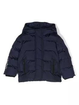 Dsquared2 пуховик с логотипом, синий