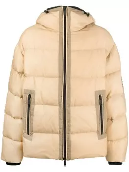 Dsquared2 пуховик с нашивкой-логотипом, серый