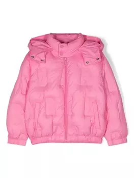 Dsquared2 пуховик со съемным капюшоном, розовый