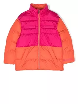 Dsquared2 пуховик в стиле колор-блок, розовый