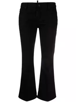 DSQUARED2 расклешенные джинсы с заниженной талией, черный