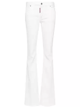 Dsquared2 расклешенные джинсы средней посадки, белый