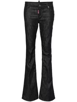 Dsquared2 расклешенные джинсы средней посадки, черный