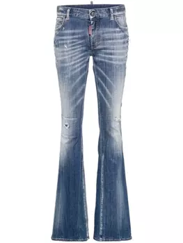 Dsquared2 расклешенные джинсы средней посадки, синий