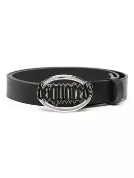 Dsquared2 ремень Gothic с логотипом, черный