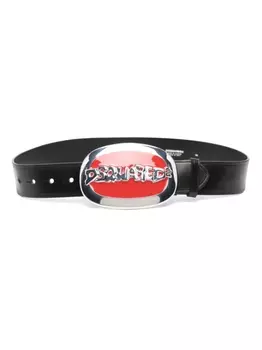 Dsquared2 ремень с пряжкой-логотипом, черный