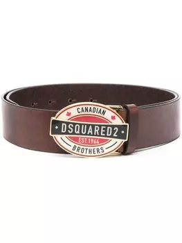 Dsquared2 ремень с пряжкой-логотипом, коричневый
