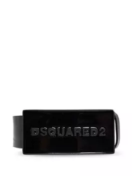 DSQUARED2 ремень с тисненым логотипом, черный