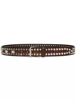 Dsquared2 ремень с заклепками, коричневый