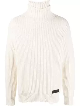 Dsquared2 ripped ribbed jumper, белый