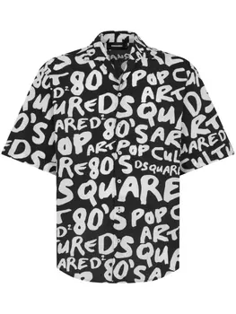 Dsquared2 рубашка 80's Pop с принтом, черный