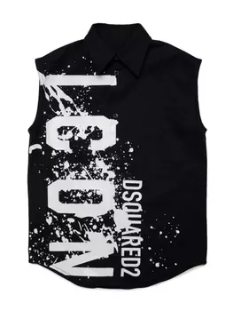 Dsquared2 рубашка без рукавов с логотипом, черный