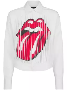 Dsquared2 рубашка из коллаборации с The Rolling Stones, белый