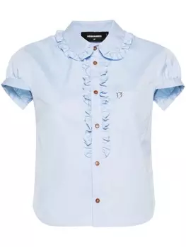 Dsquared2 рубашка Little Ruffled, синий