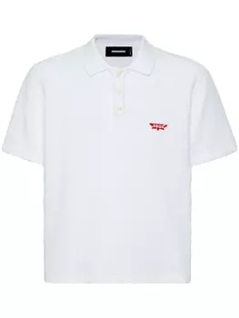 DSQUARED2 рубашка поло с логотипом, белый