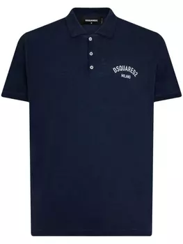 Dsquared2 рубашка поло с логотипом, синий