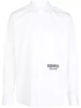 Dsquared2 рубашка с длинными рукавами и логотипом, белый