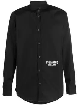 Dsquared2 рубашка с длинными рукавами и логотипом, черный