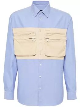 DSQUARED2 рубашка с карманами карго, синий
