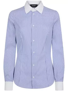 Dsquared2 рубашка с контрастным воротником, синий