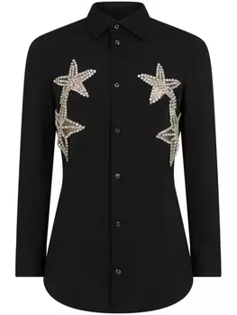 Dsquared2 рубашка с кристаллами, черный