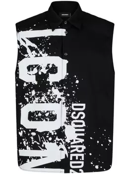 Dsquared2 рубашка с логотипом, черный
